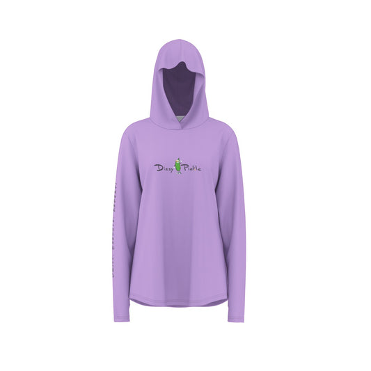 Dizzy Pickle Hope Lavender Women's Pickleball Sunscreen Sports Hoodie with Thumb Holes