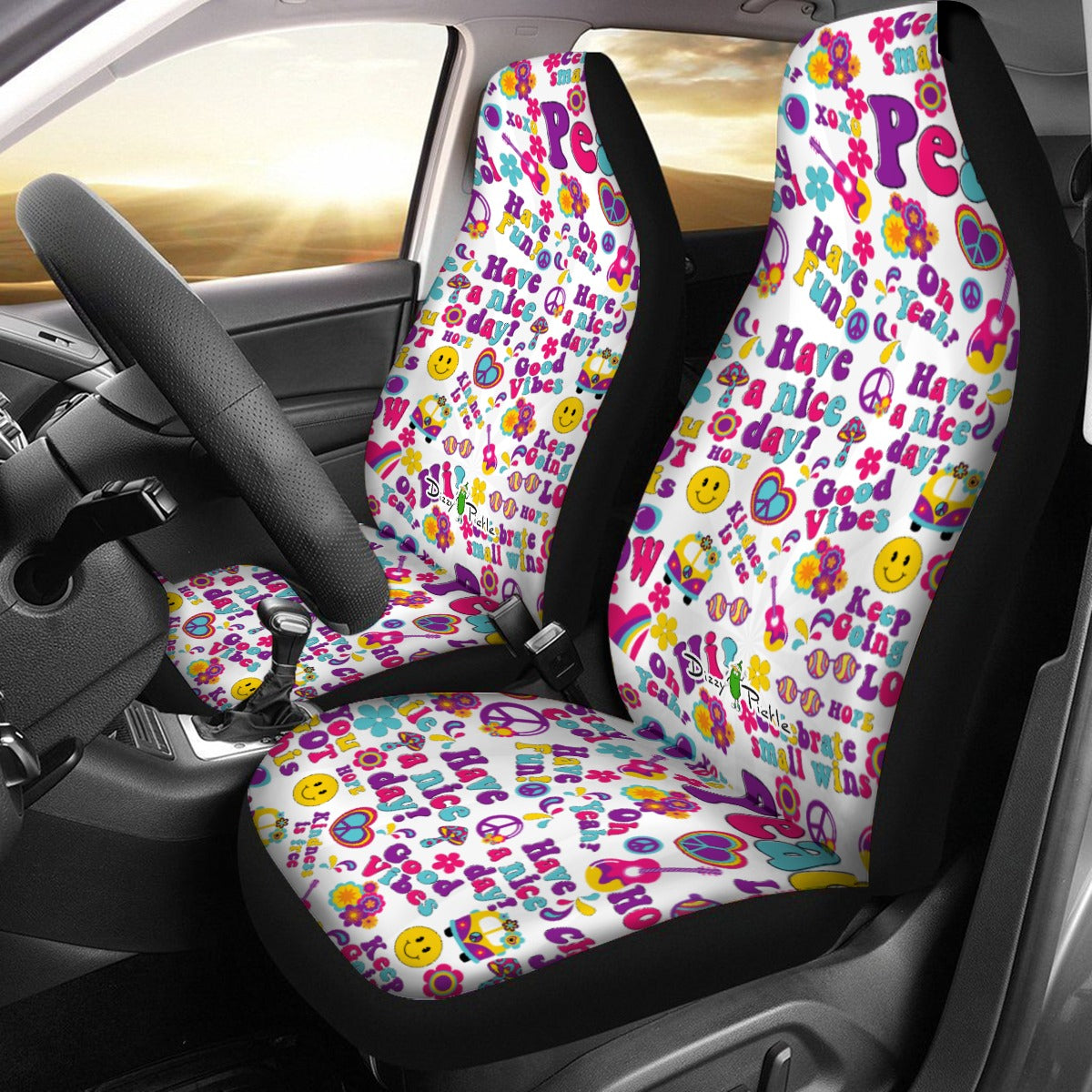 Dizzy Pickle Jenny Universal Car Seat Cover (Includes a pair of seat covers.)