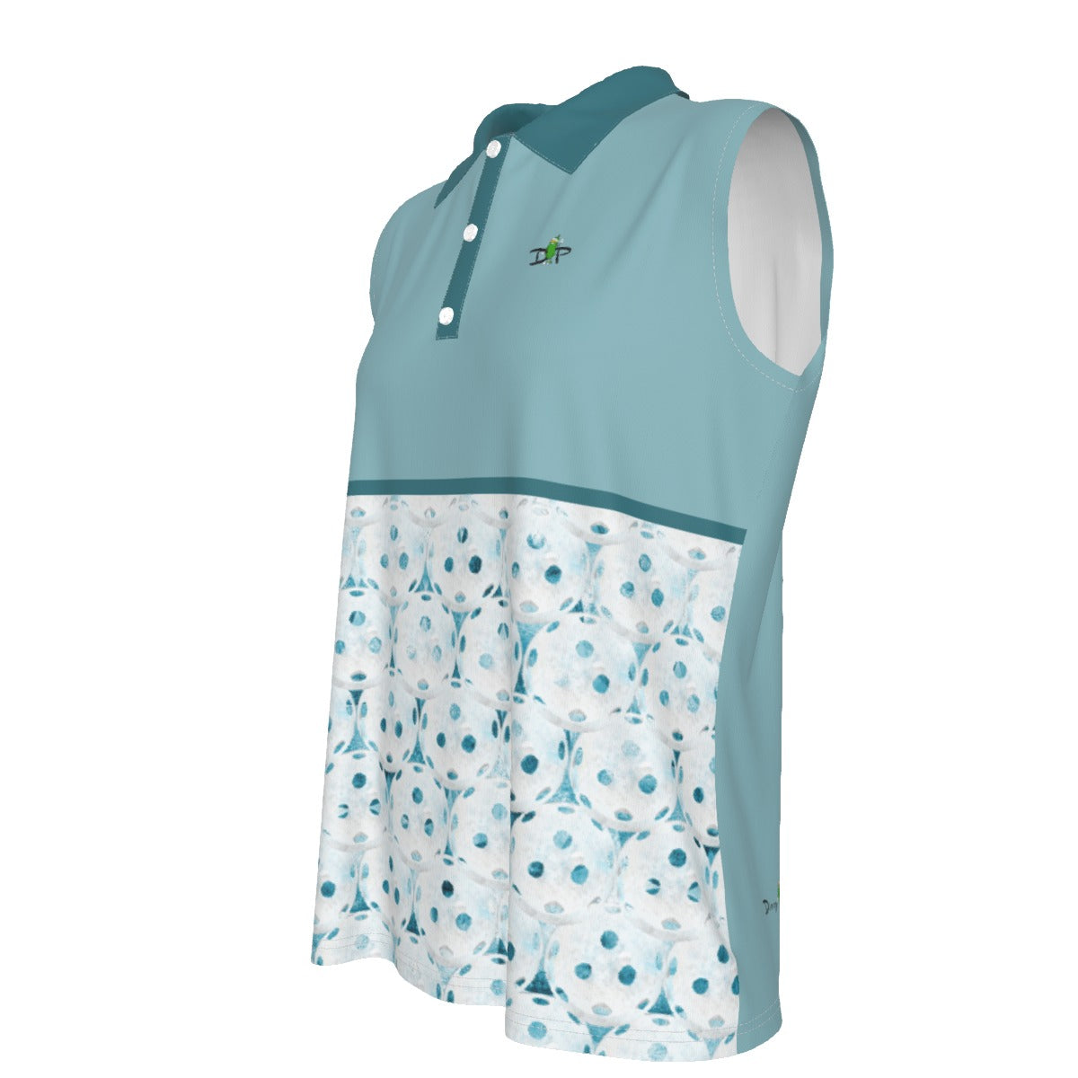 Dizzy Pickle Heidi TW Solid Balls Women's Pickleball Sleeveless Polo Shirt