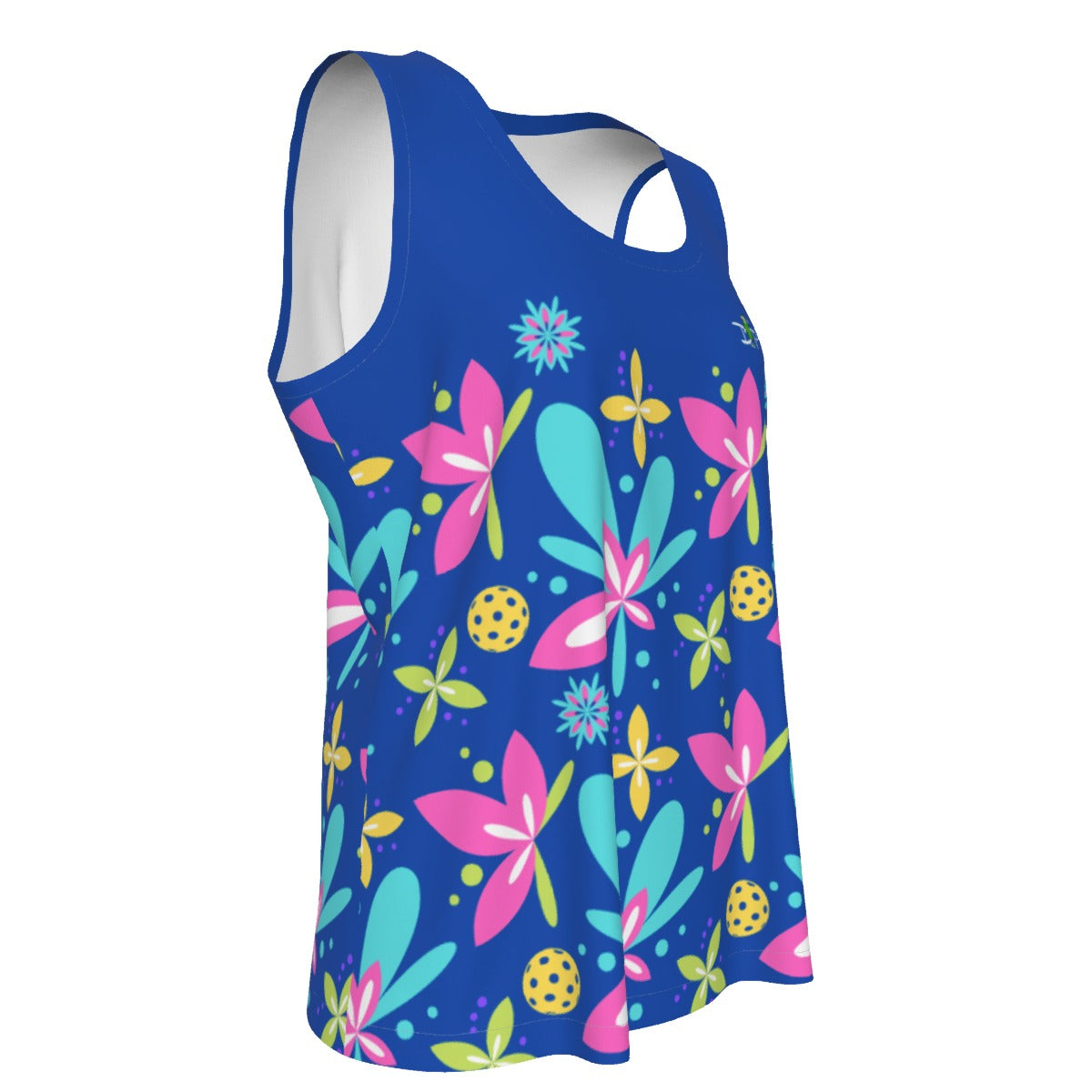 LARGE Dizzy Pickle Donna Main Women's Pickleball Sleeveless Sport Tank Top Blue