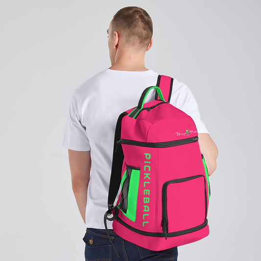 Dizzy Pickle DZY P Classic Watermelon Lime Large Courtside Pickleball Multi-Compartment Backpack with Adjustable Straps