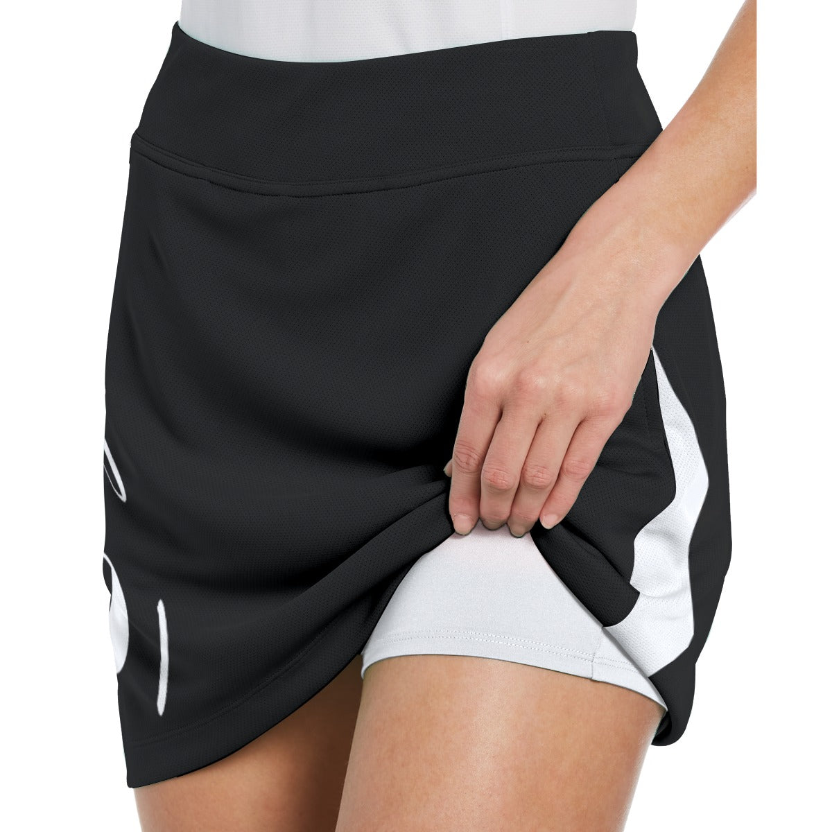 SMALL Dizzy Pickle Lisa BW Ball Women's 17" Pickleball Performance Pickleball Skort with Inner Short and Pocket