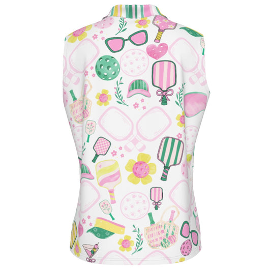 Dizzy Pickle Becky Main Women's Pickleball Sleeveless Polo Shirt