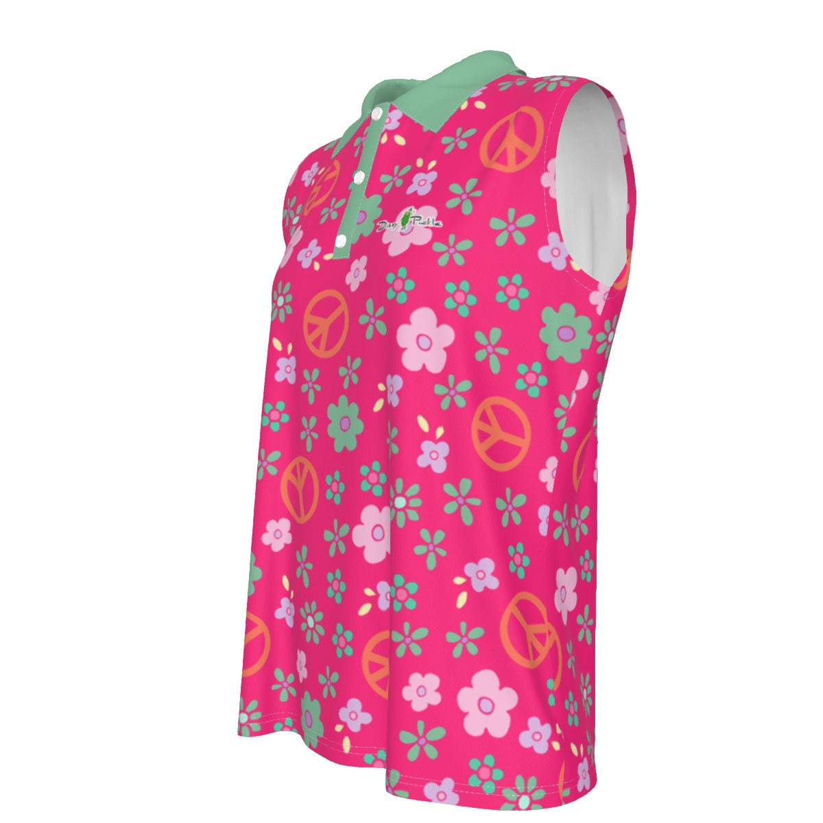 Dizzy Pickle Hope Rose Women's Pickleball Sleeveless Polo Shirt