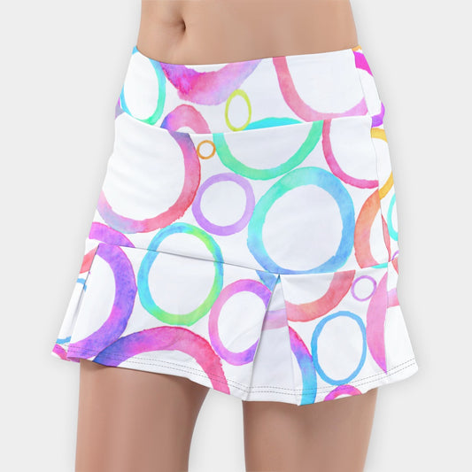 Dizzy Pickle Emily Circles Women's 15" Classic Pickleball Skort with Shorts