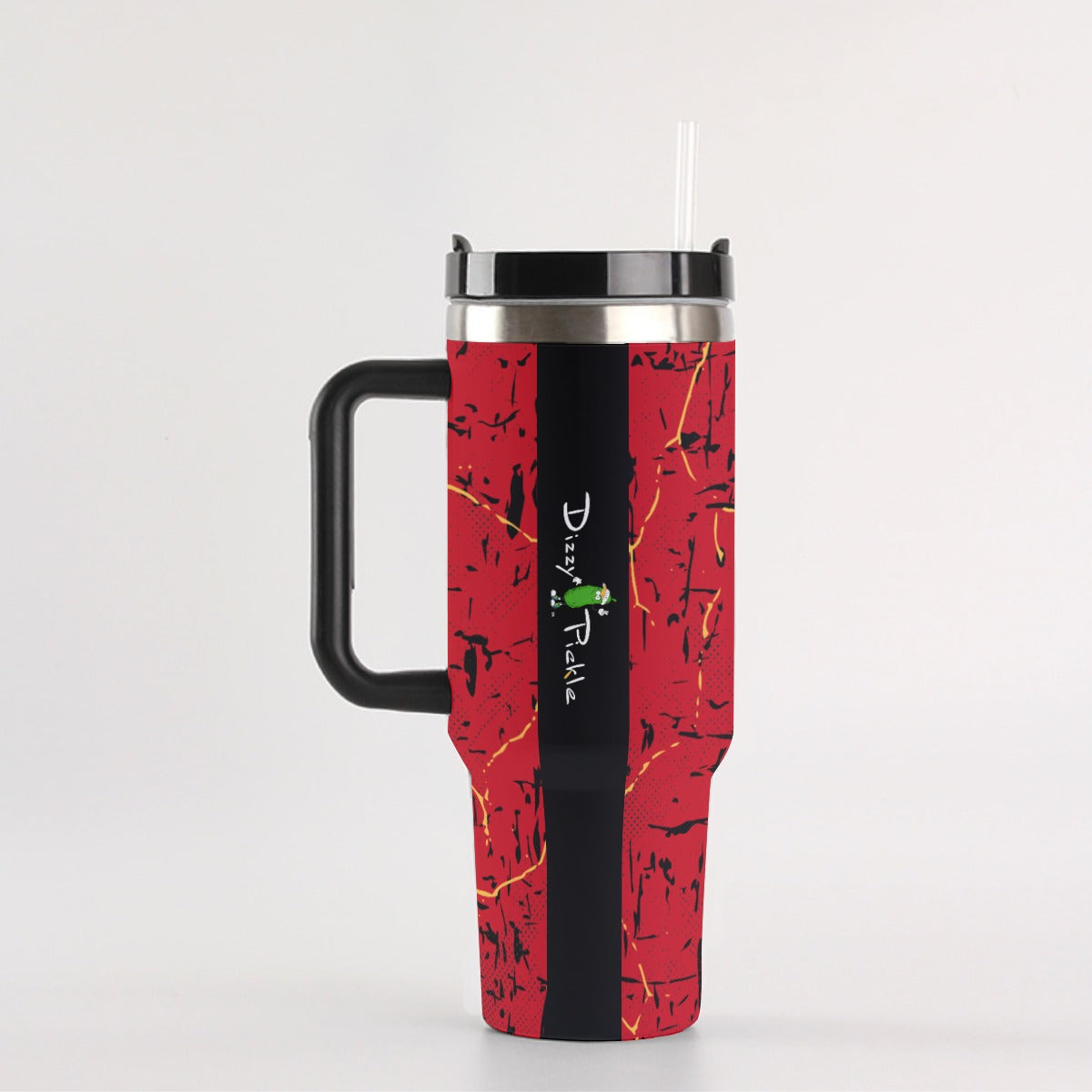 Dizzy Pickle Lynne Red 40 oz. Mega Pickleball Insulated Tumbler with Handle