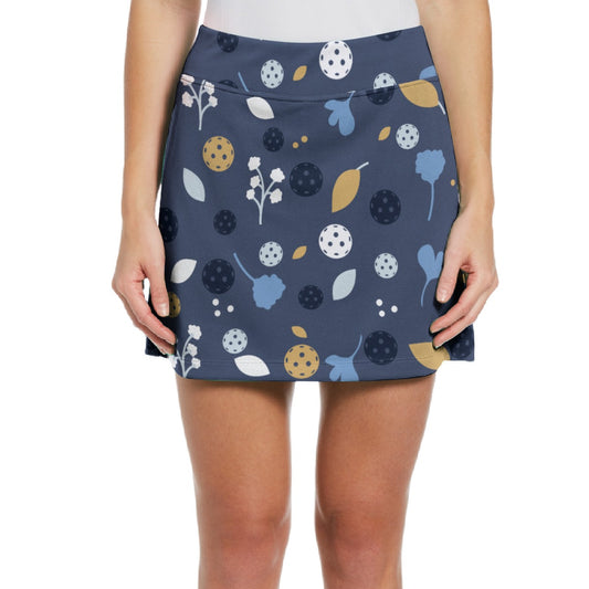 Dizzy Pickle Lesley Dark Gray Women's 17" Performance Pickleball Skort with Inner Shorts