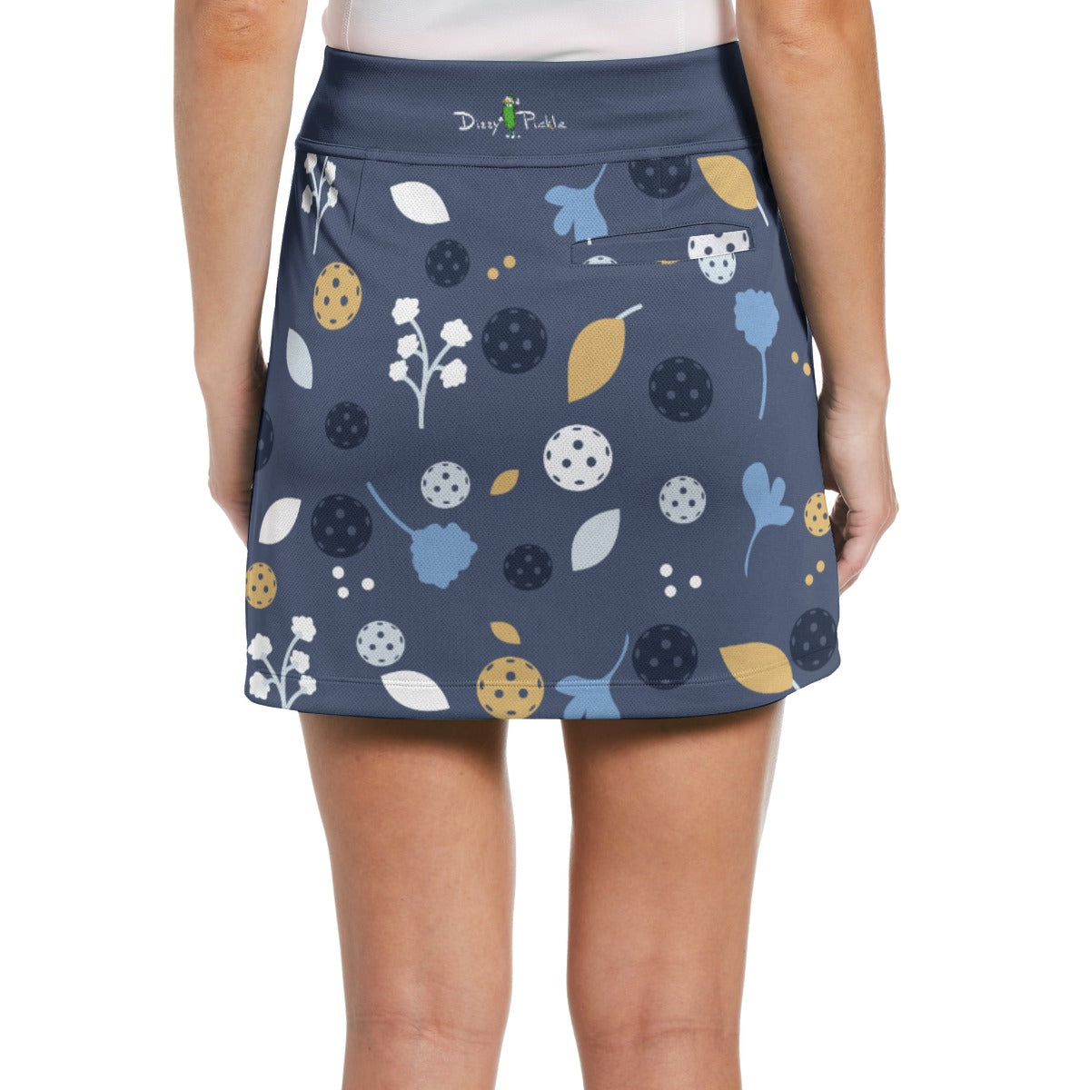 Dizzy Pickle Lesley Dark Gray Women's 17" Performance Pickleball Skort with Inner Shorts