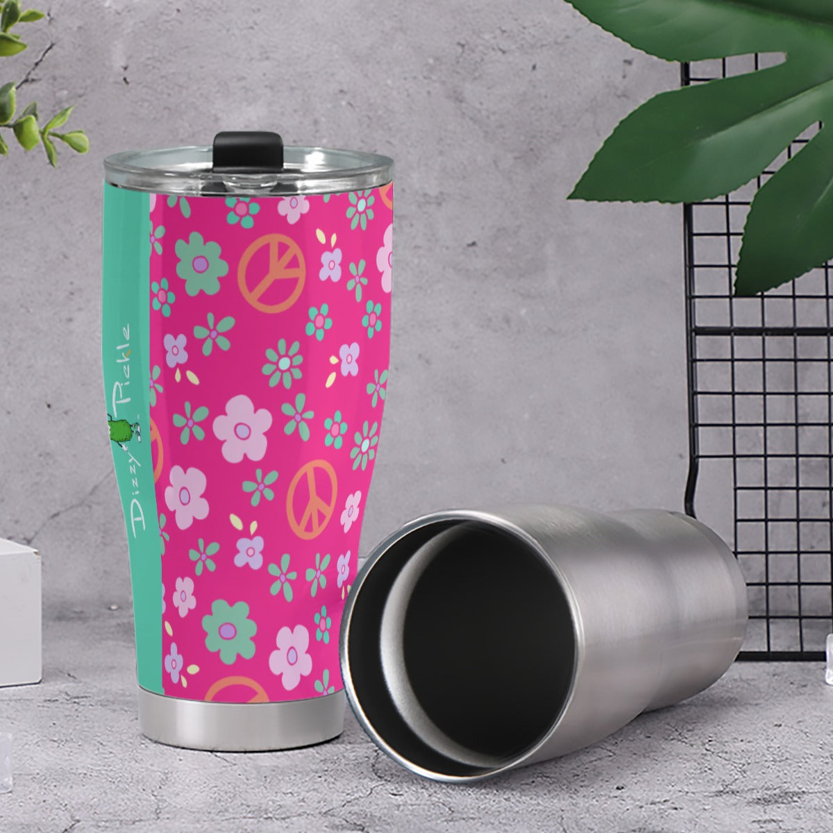 Dizzy Pickle Hope Rose Pickleball 30oz Insulated Tumbler 3.94"x7.87"x2.95"