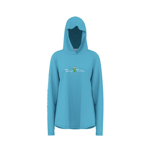 Dizzy Pickle So Sweet Cool Blue Women's Pickleball Sunscreen Sports Hoodie with Thumb Holes