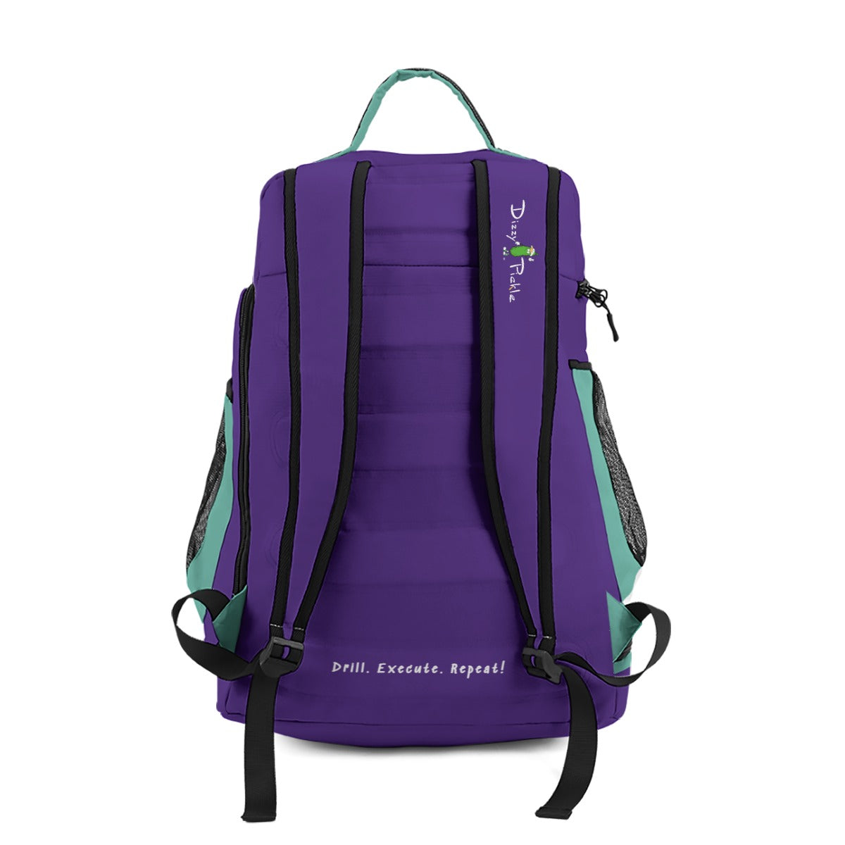 Dizzy Pickle DZY P Classic Purple Ocean Blue Large Courtside Pickleball Multi-Compartment Backpack with Adjustable Straps