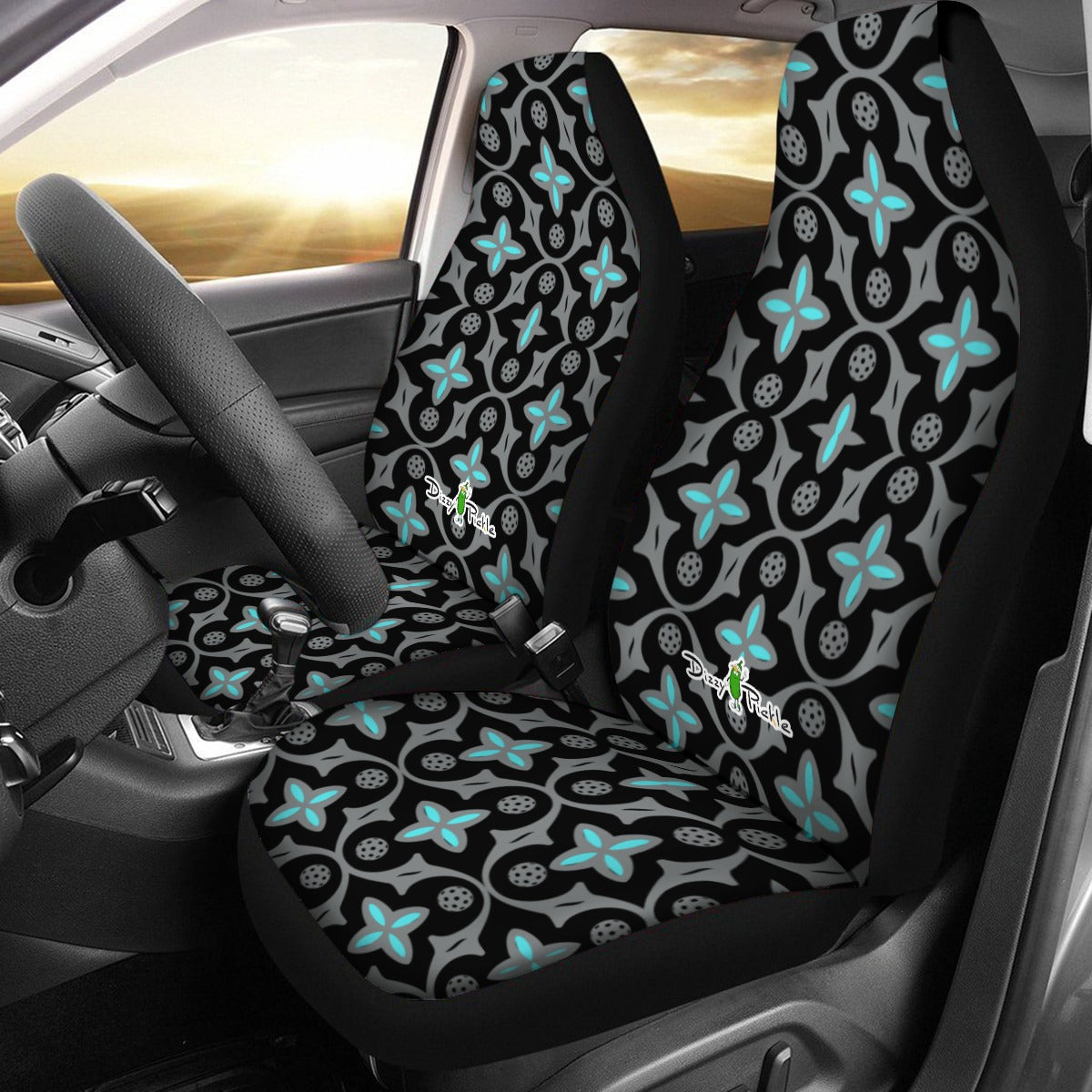 Dizzy Pickle Shelby Black Universal Car Seat Cover (Includes a pair of seat covers.)