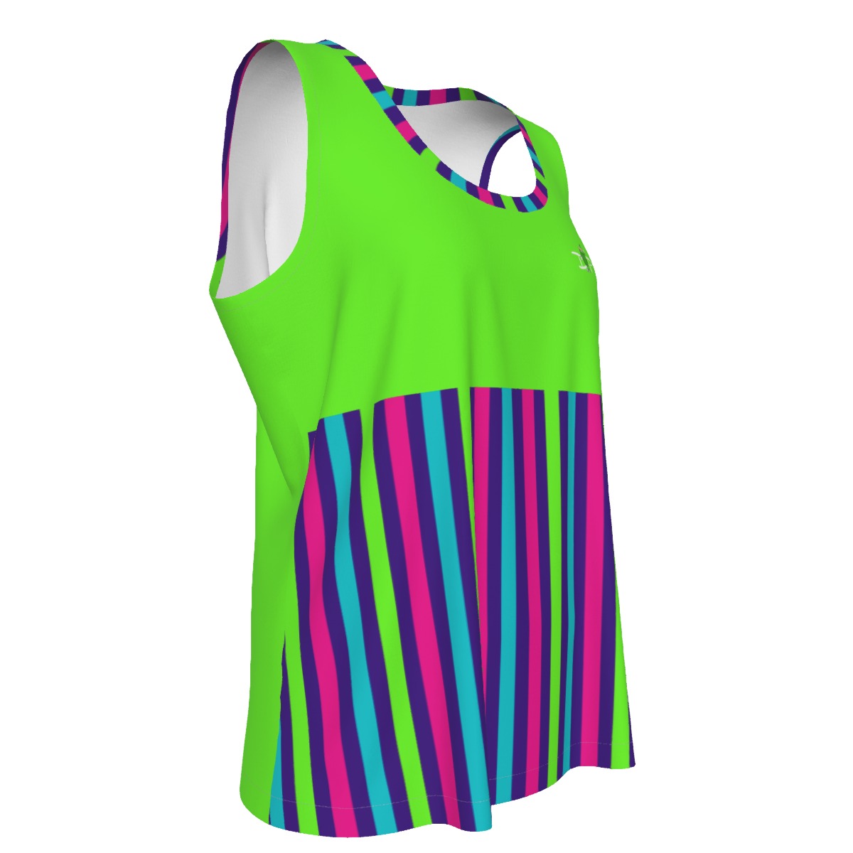 LARGE Dizzy Pickle Diana Stripes Green Women's Pickleball Sleeveless Sports Tank