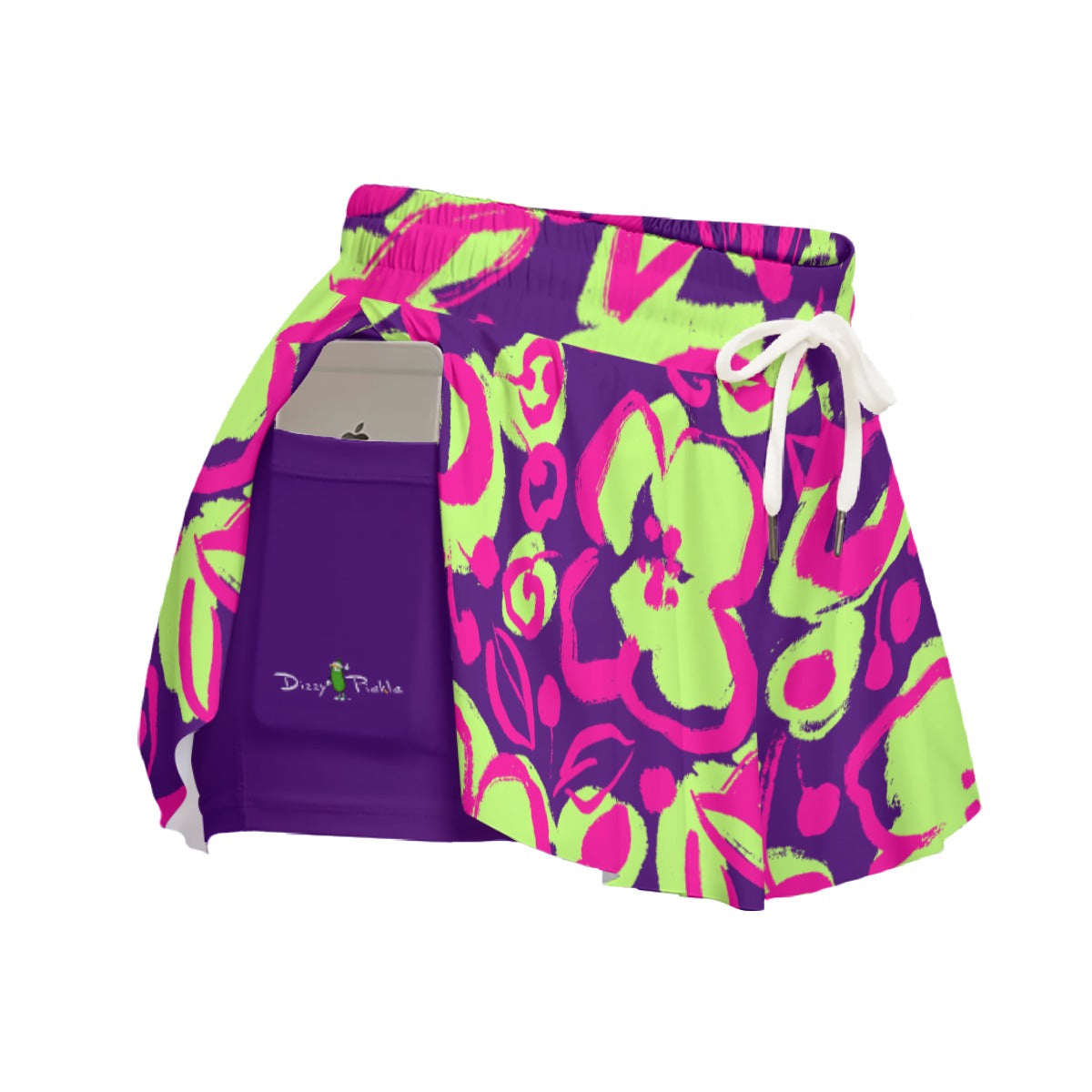 Dizzy Pickle Lesia PPG Blooms Women's Pickleball Sport Culottes with Pockets