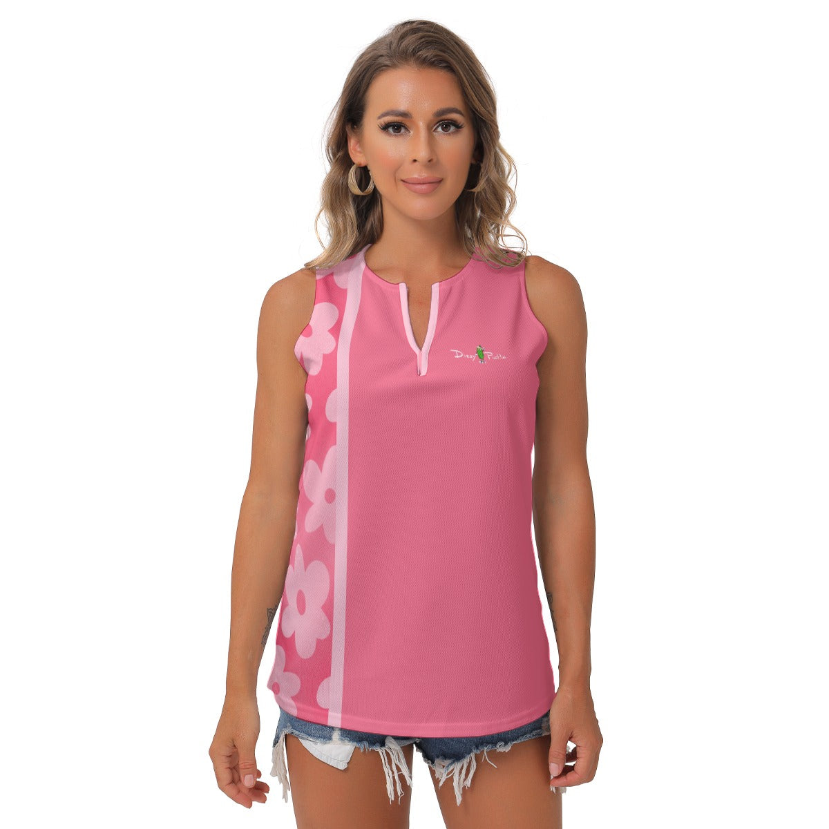 Dizzy Pickle Adleigh Blooms Women's Pickleball Sleeveless V-Neck Top