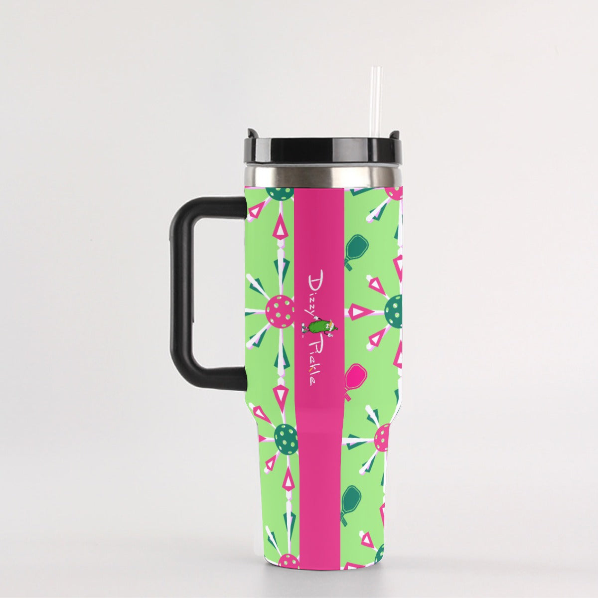 Dizzy Pickle Penny Paddles and Balls Large PG 40 oz. Mega Pickleball Insulated Tumbler with Handle