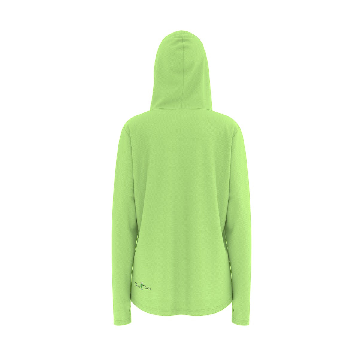 Dizzy Pickle Lesia PPG Lime Green Women's Pickleball Sunscreen Sports Hoodie with Thumb Holes