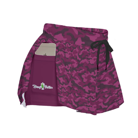 Dizzy Pickle Jan Wine_Pink Women's Pickleball Sport Culottes with Pockets