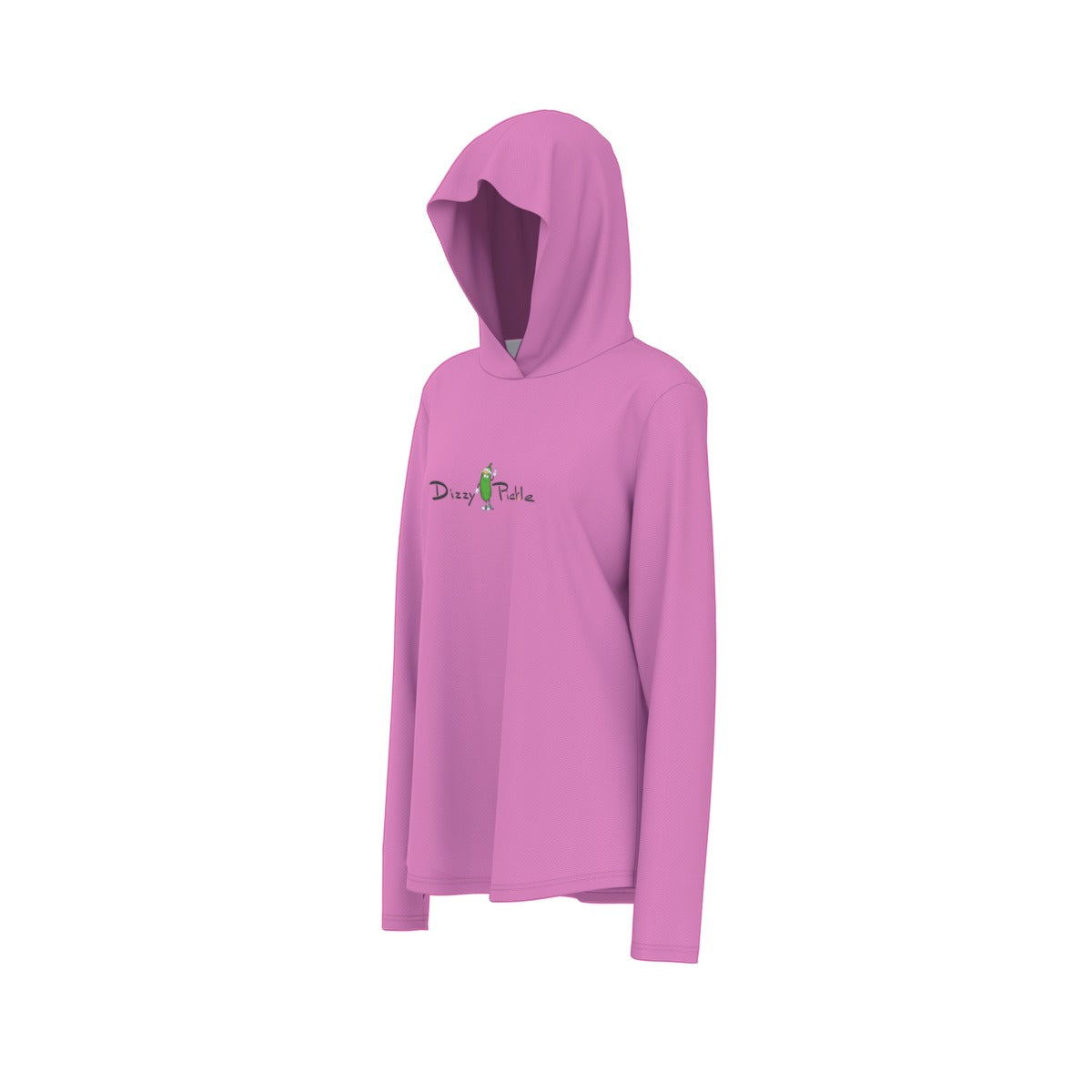 Dizzy Pickle Coming Up Daisies Pink Women's Pickleball Sunscreen Sports Hoodie with Thumb Holes