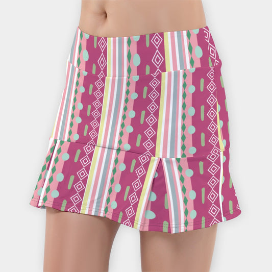 Dizzy Pickle Caroline Stripes Women's 15" Classic Pickleball Skort with Shorts