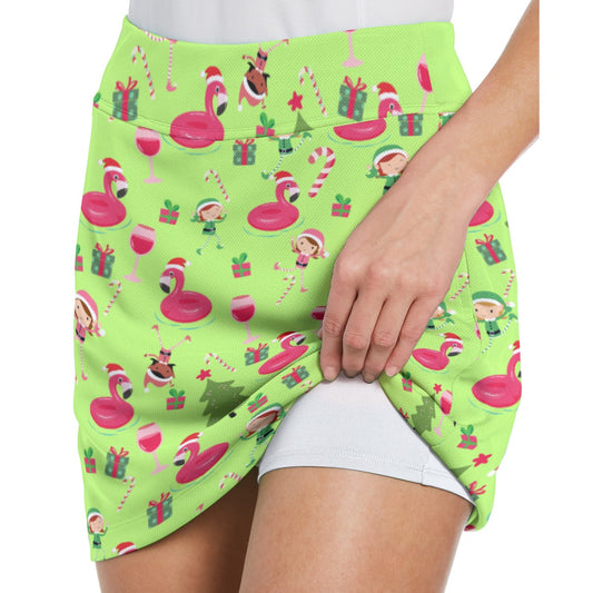 Dizzy Pickle Christmas Cheer Women's 17" Performance Pickleball Skort with Inner Shorts