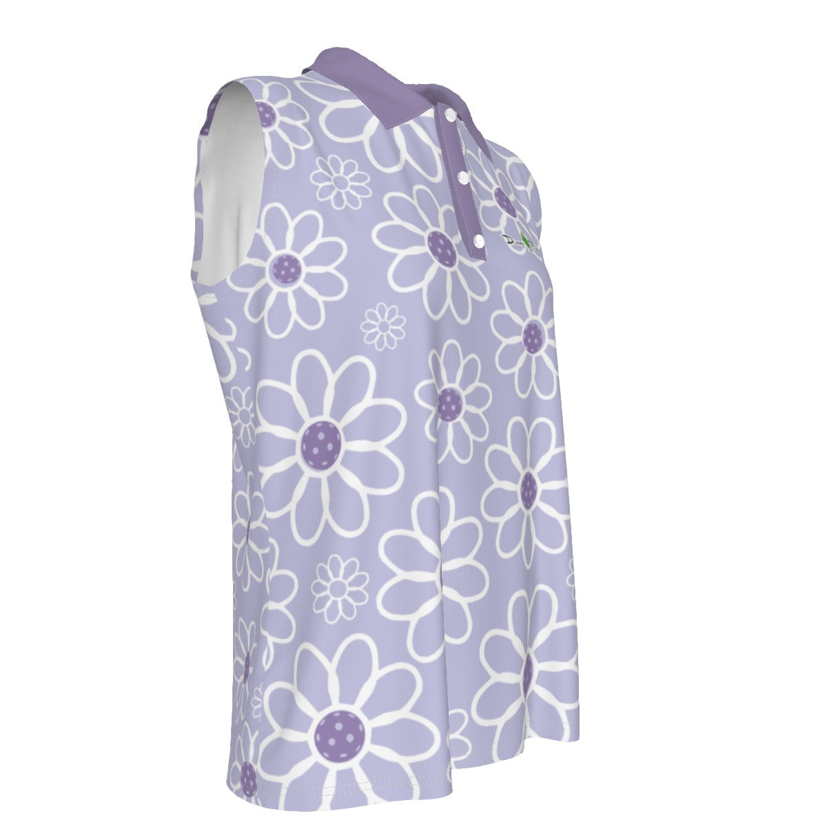 Dizzy Pickle Sophie Blooms Women's Pickleball Sleeveless Polo Shirt
