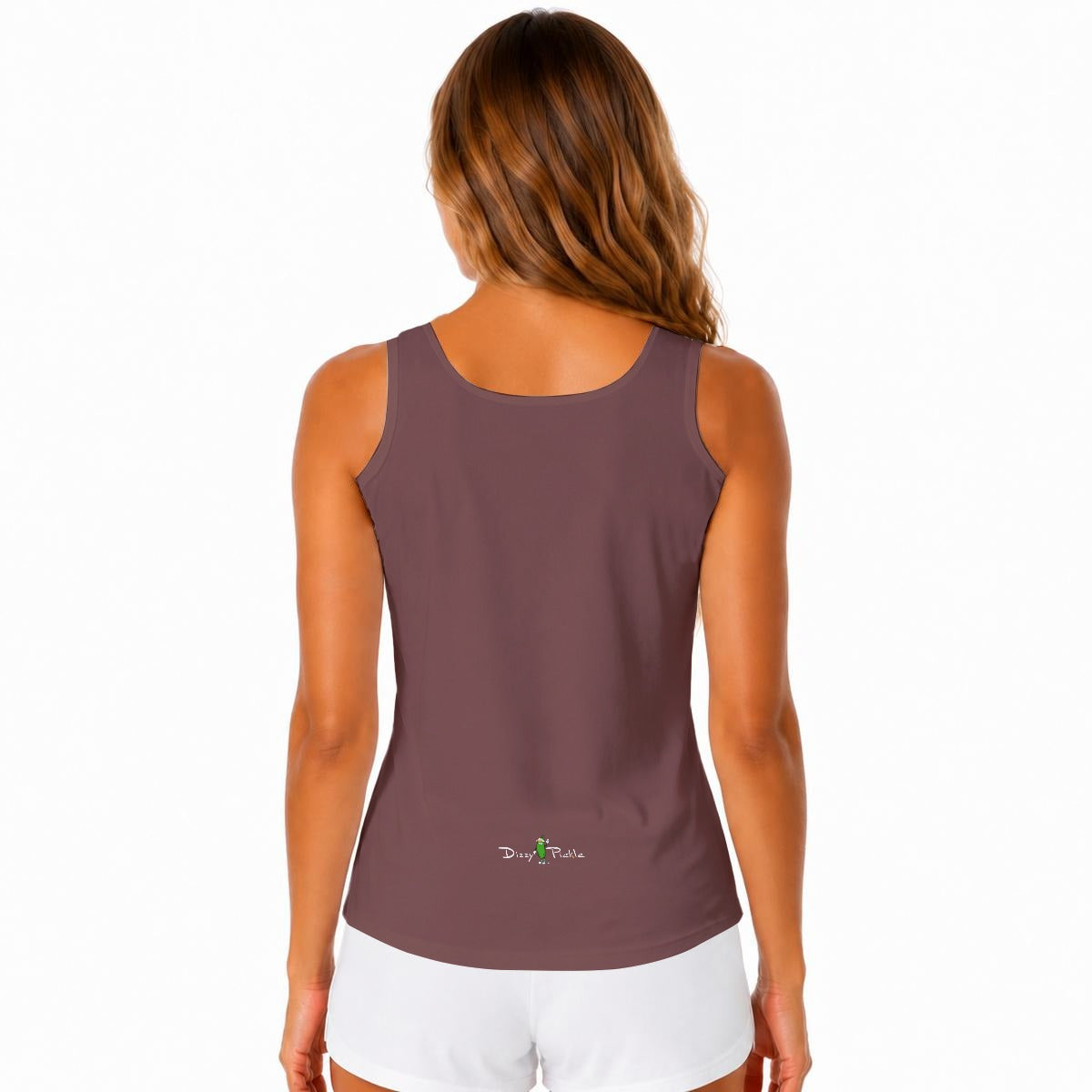 Dizzy Pickle DZY P Classic Dark Mauve Women's Sleeveless Performance Tank Top with Built-In Bra