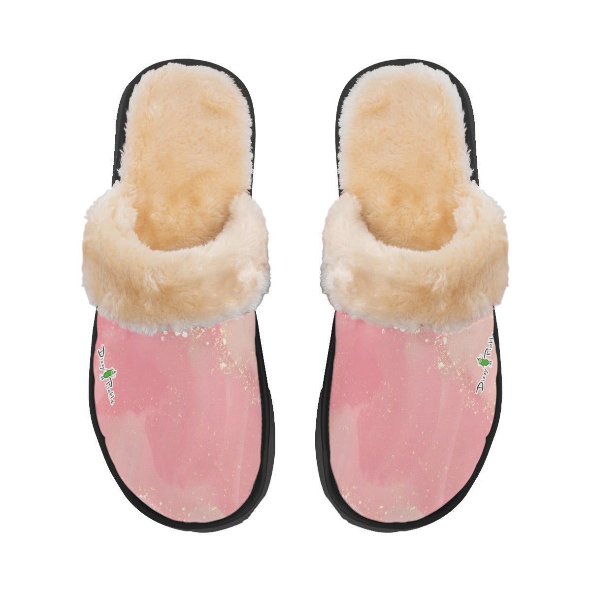 Dizzy Pickle Barbara Sweet Rose Champagne Women's Pickleball Plush Slippers