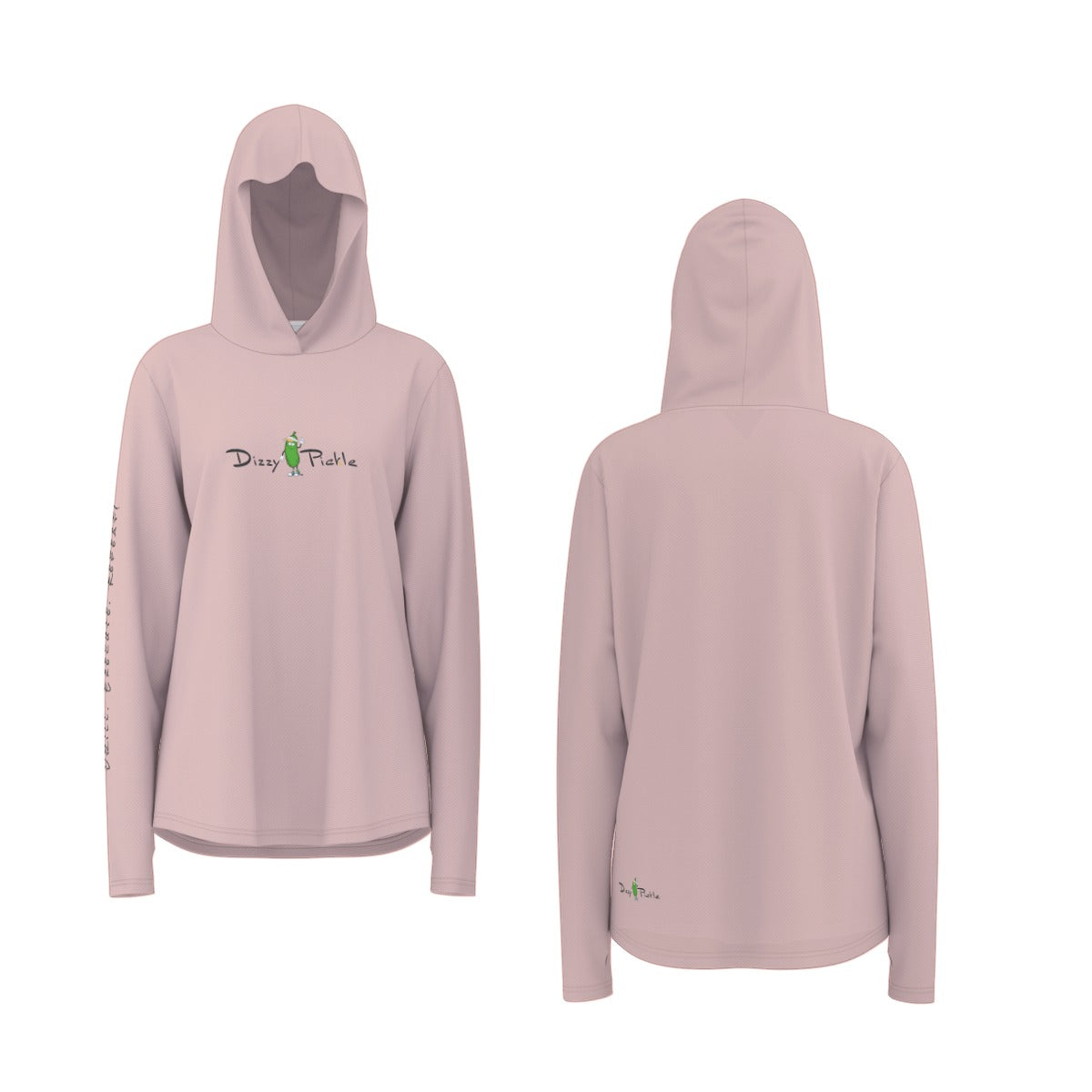 Dizzy Pickle Jan Blush Women's Pickleball Sunscreen Sports Hoodie with Thumb Holes