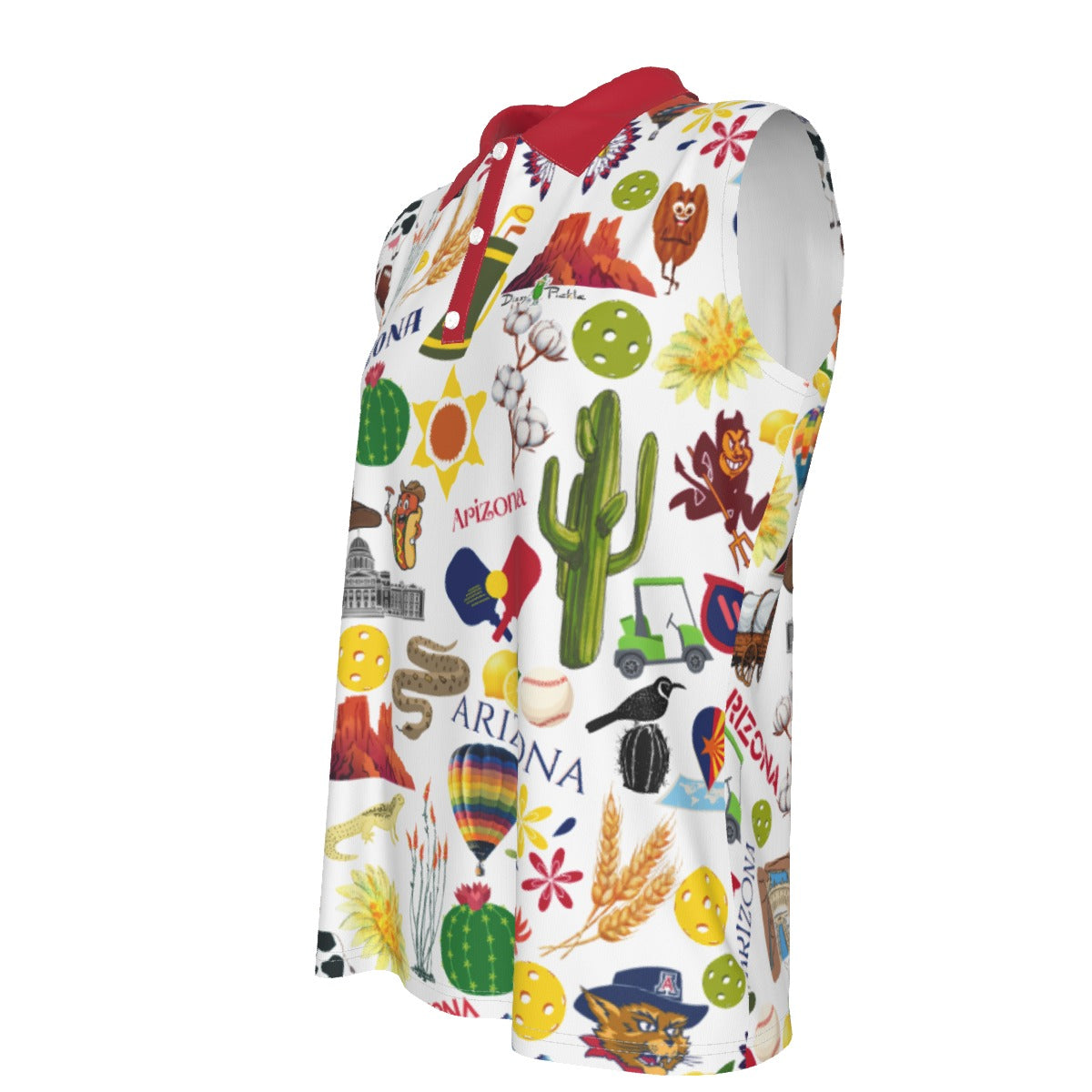 Dizzy Pickle Arizona Women's Pickleball Sleeveless Polo Shirt