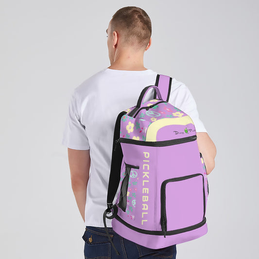 Dizzy Pickle Hope Lavender Large Courtside Pickleball Multi-Compartment Backpack with Adjustable Straps