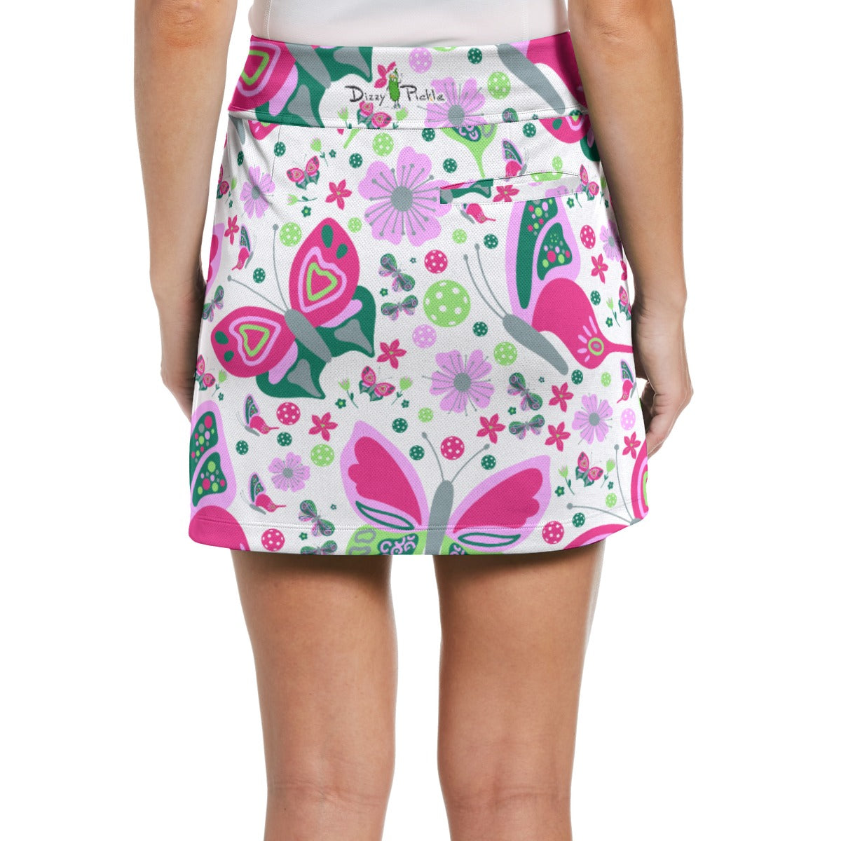 Dizzy Pickle Penny PG Butterflies Women's 17" Performance Pickleball Skort and Inner Shorts