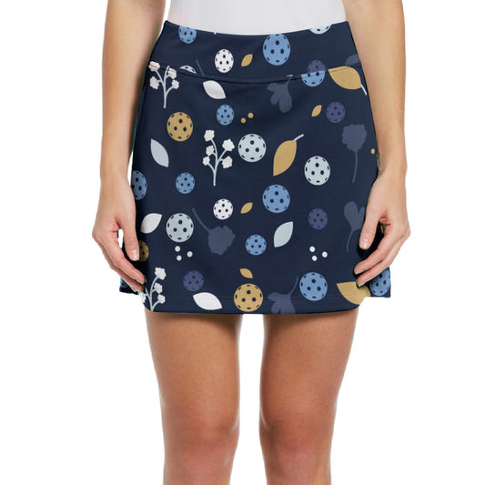 Dizzy Pickle Lesley Dark Blue Women's 17" Performance Pickleball Skort with Inner Shorts