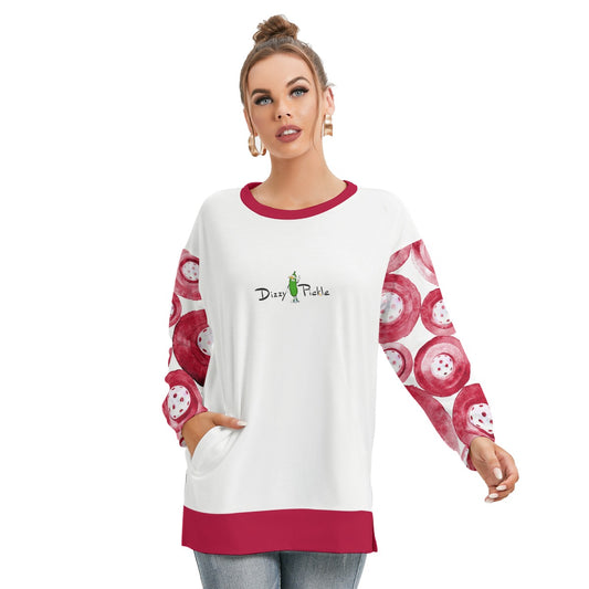 Dizzy Pickle Heidi RW Women's Pickleball Side Split O-Neck Sweatshirt