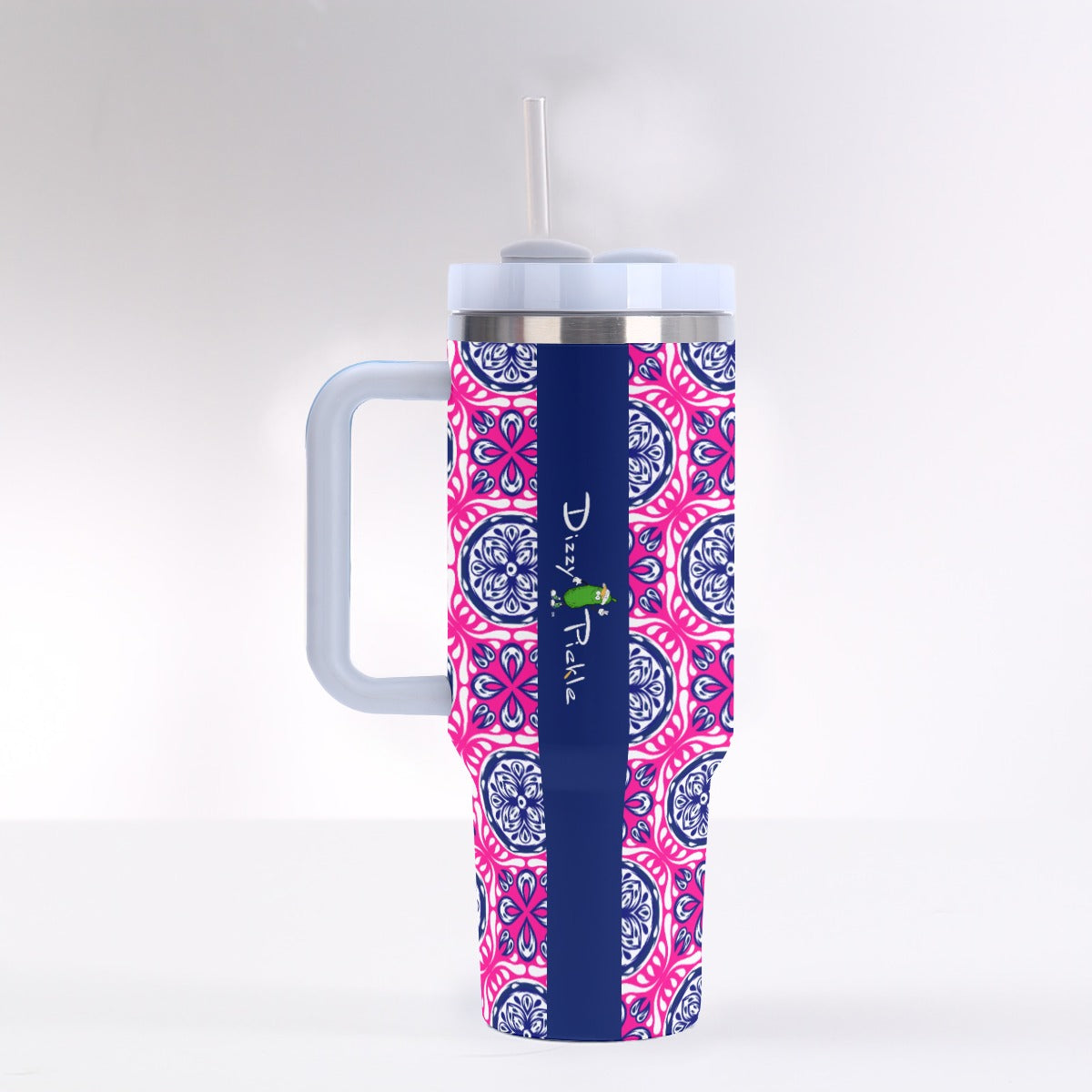 Dizzy Pickle Tracy Pink 40 oz. Mega Pickleball Insulated Tumbler with Handle