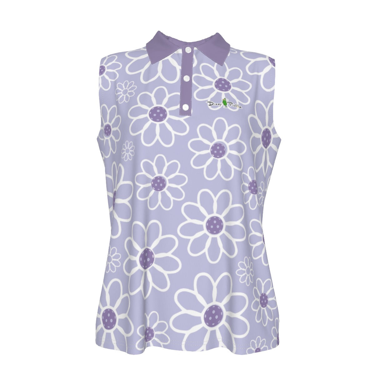 Dizzy Pickle Sophie Blooms Women's Pickleball Sleeveless Polo Shirt