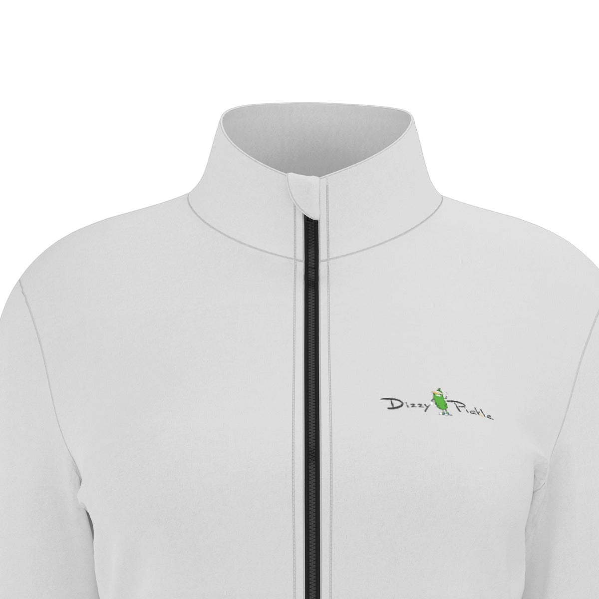 Dizzy Pickle DZY P Classic White Women's Pickleball Long Sleeve Thumbhole Jacket