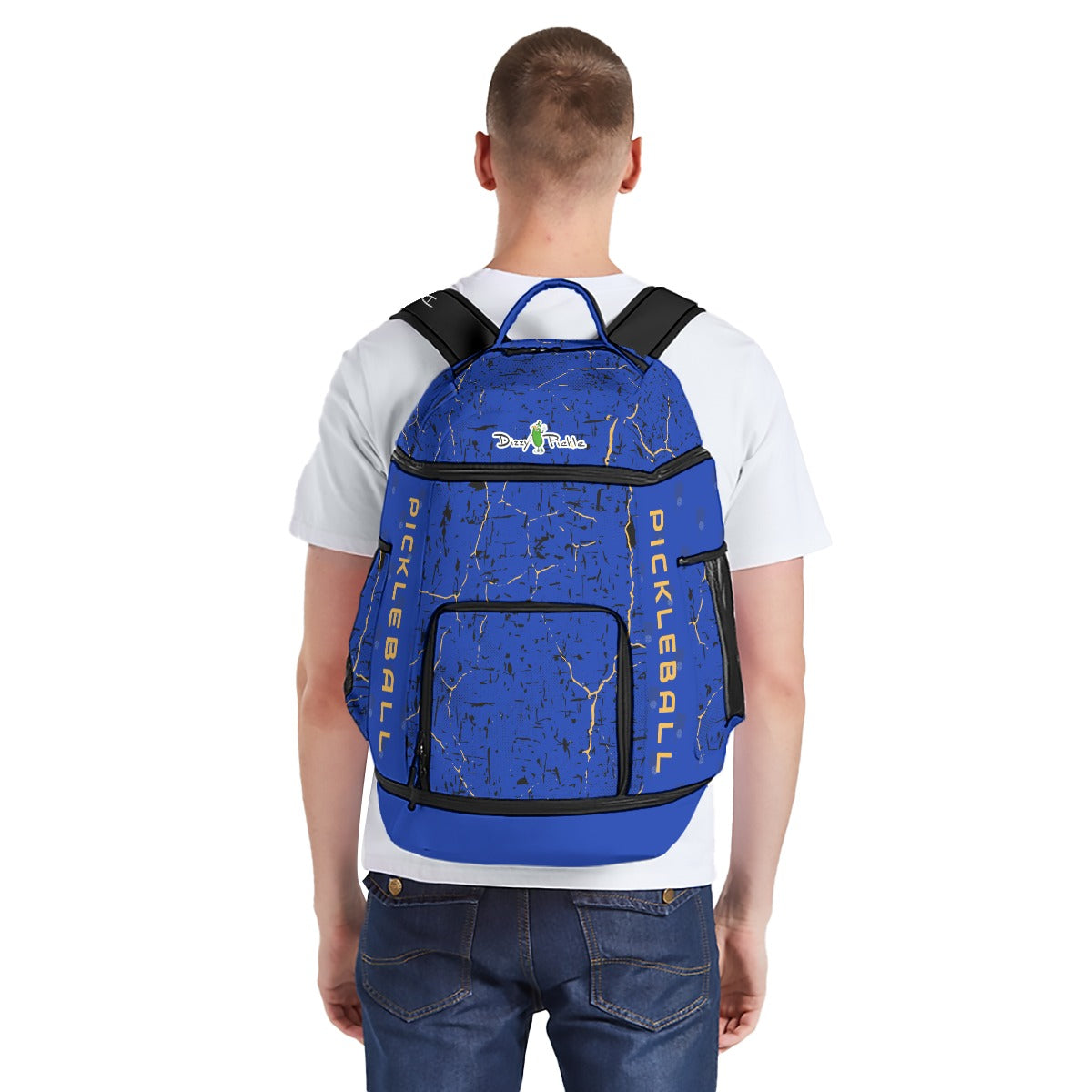 Dizzy Pickle Lynne Blue Large Courtside Pickleball Multi-Compartment Backpack with Adjustable Straps