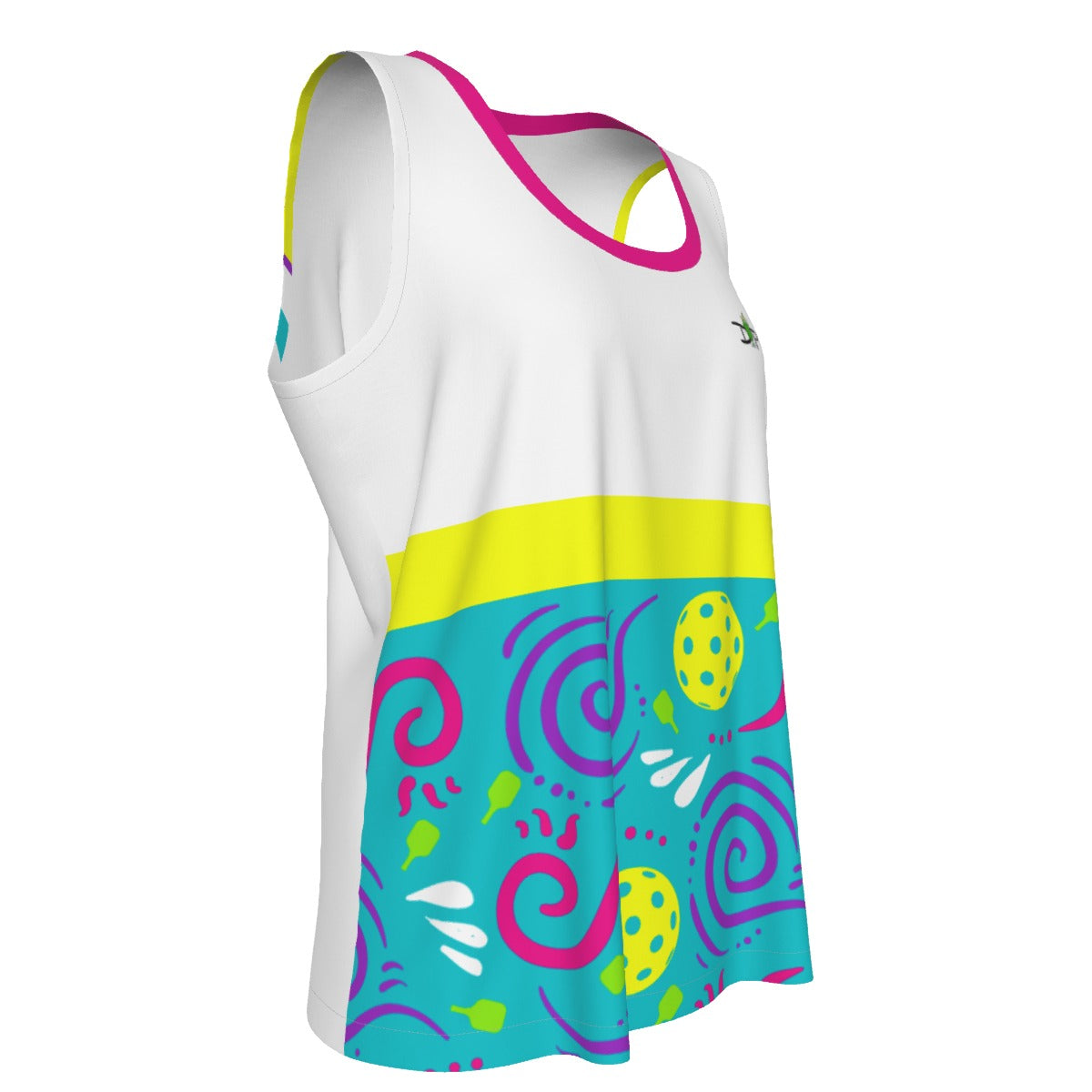 LARGE It's Swell - Blue - White - Sports Tank Top by Dizzy Pickle