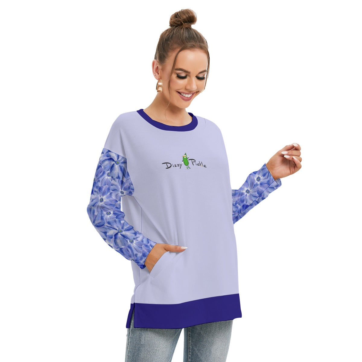 Dizzy Pickle Molly Women's Pickleball Side Split O-Neck Sweatshirt