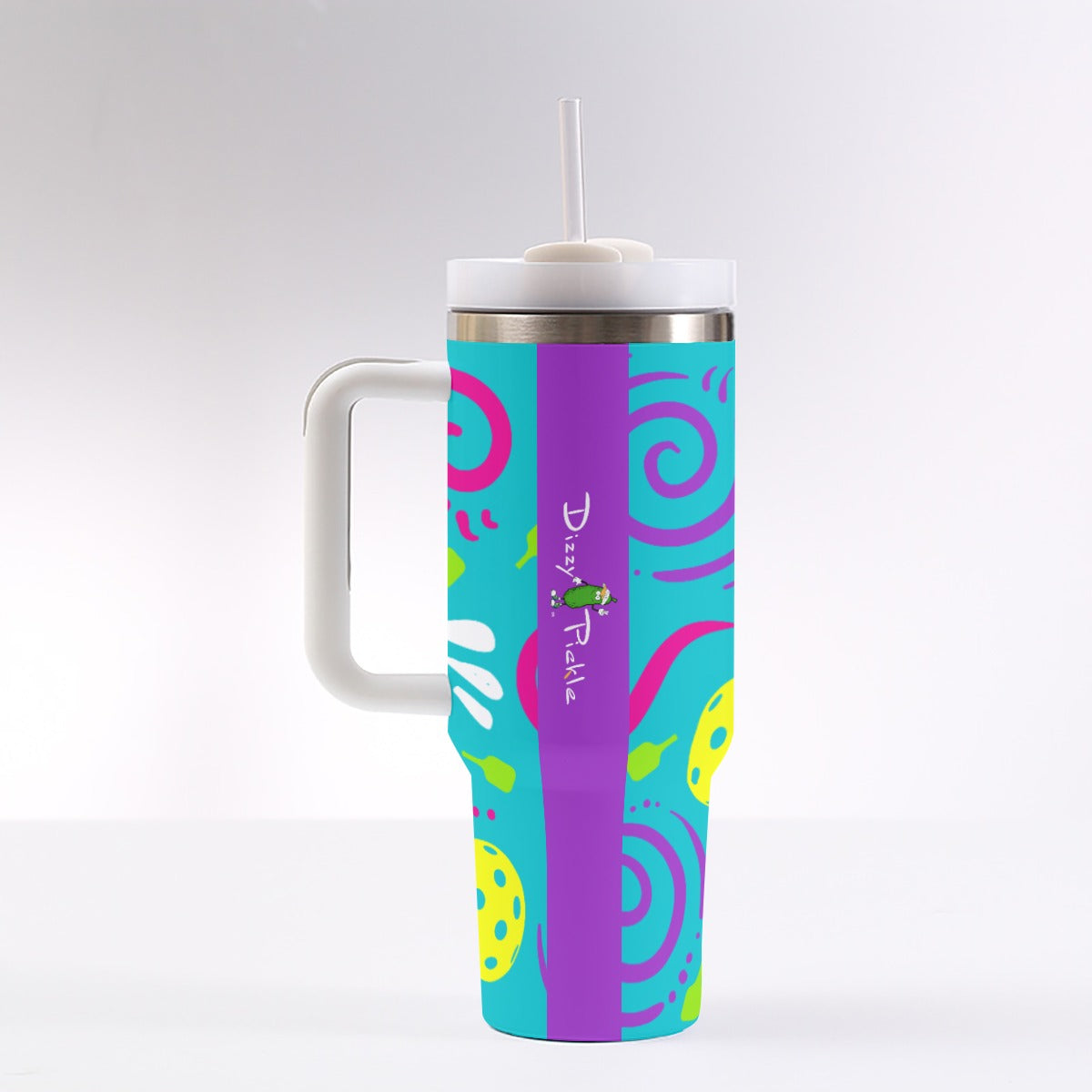 Dizzy Pickle It's Swell Blue 40 oz. Mega Pickleball Insulated Tumbler with Handle