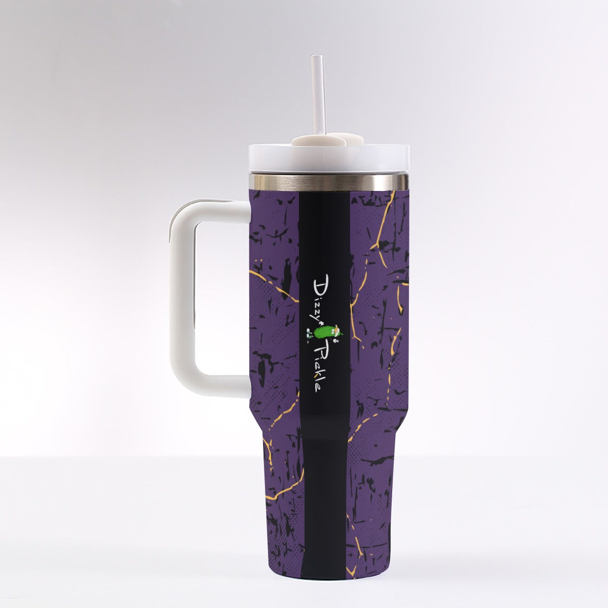 Dizzy Pickle Lynne Purple 40 oz. Mega Pickleball Insulated Tumbler with Handle