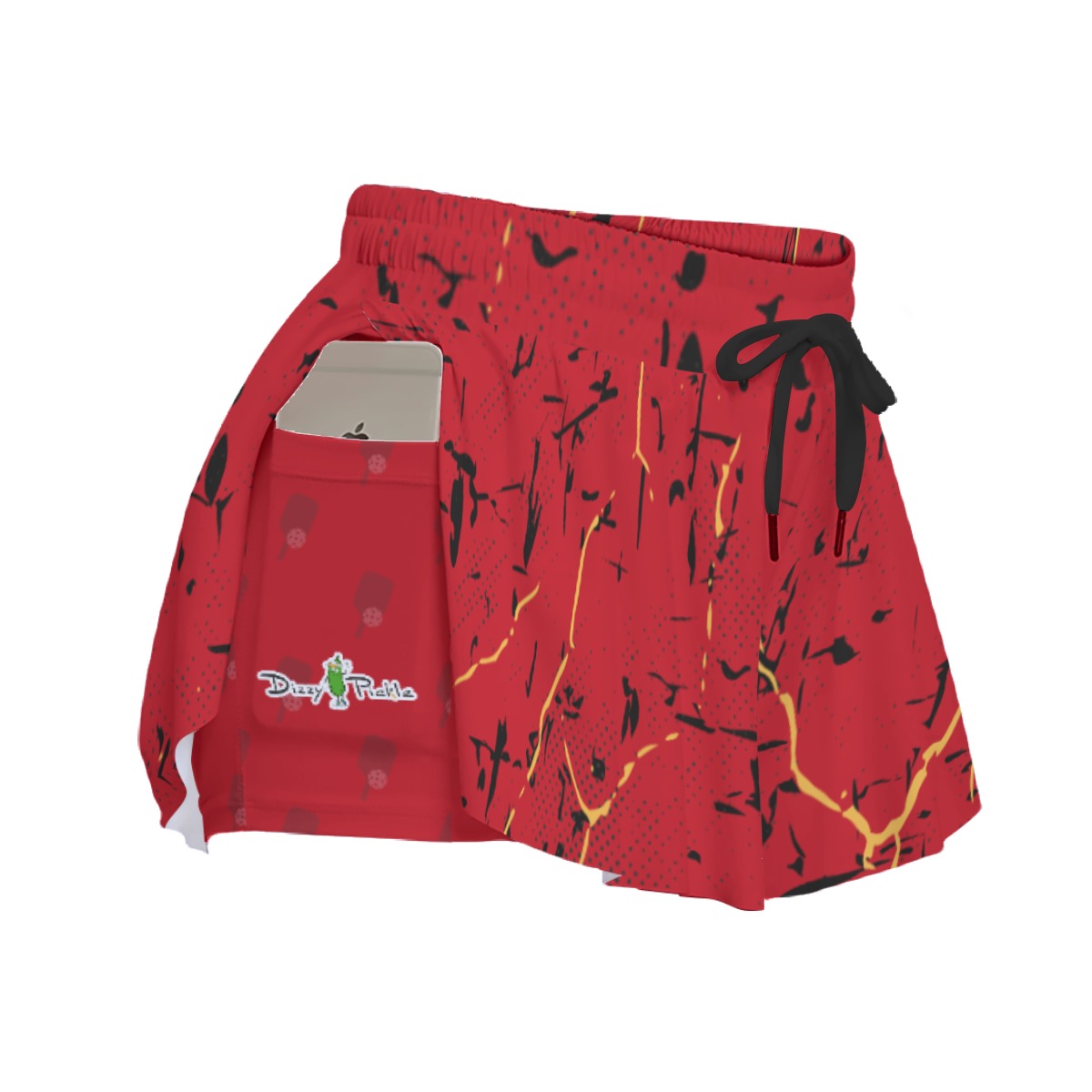 Dizzy Pickle Lynne Red Women's Pickleball Sport Culottes with Pockets