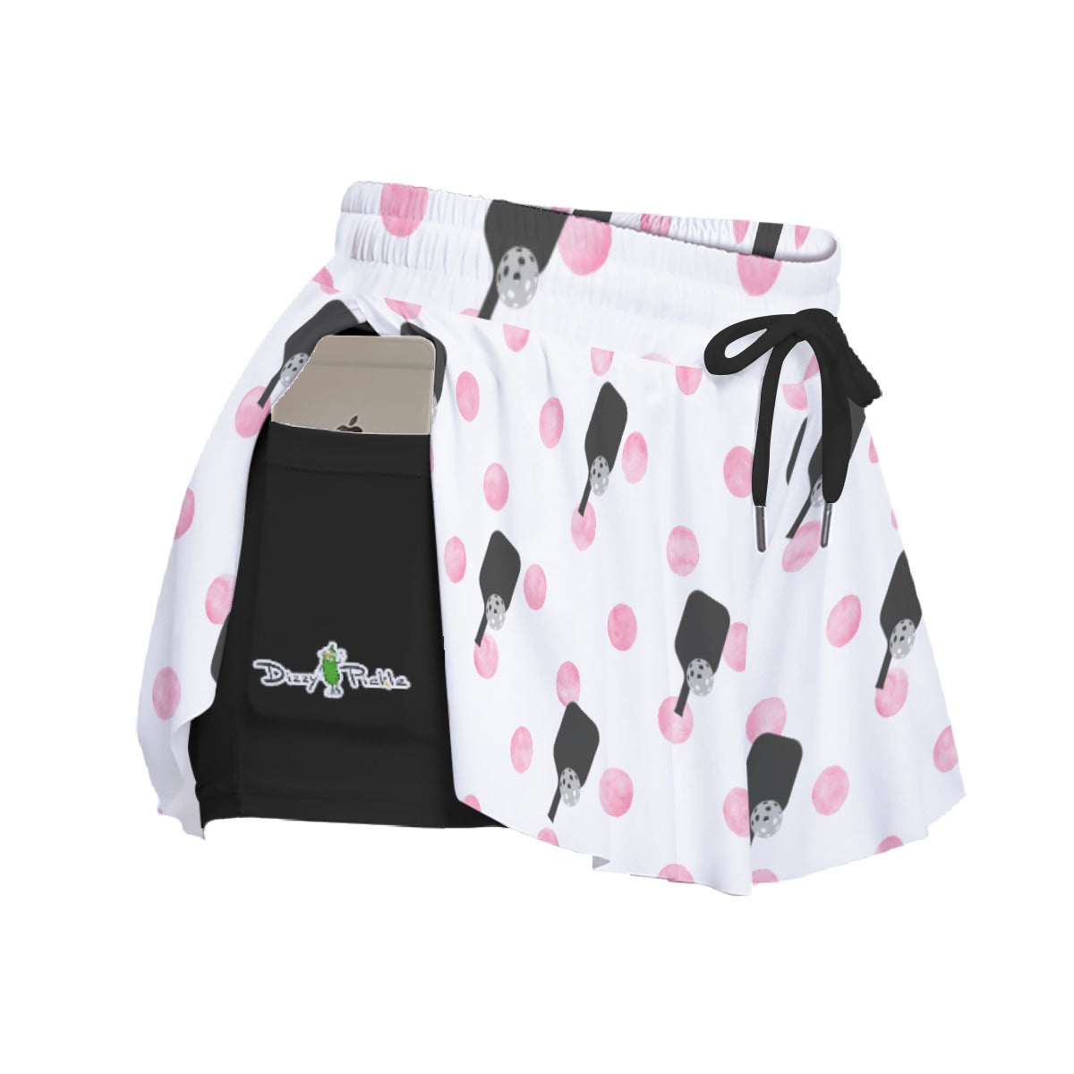 Dizzy Pickle Page Mini Paddles_Polka Dots Women's Pickleball Sport Culottes with Pockets