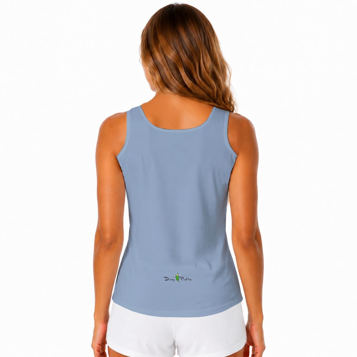 Dizzy Pickle DZY P Classic Slate Blue Women's Sleeveless Performance Tank Top with Built-In Bra