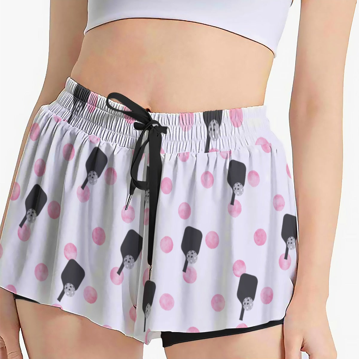 Dizzy Pickle Page Mini Paddles_Polka Dots Women's Pickleball Sport Culottes with Pockets