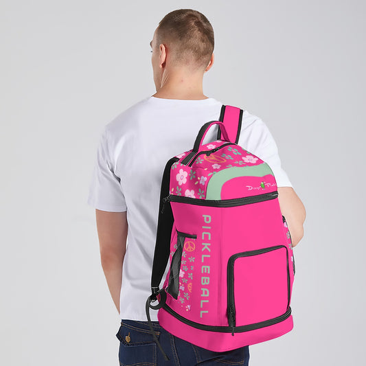 Dizzy Pickle Hope Rose Large Courtside Pickleball Multi-Compartment Backpack with Adjustable Straps