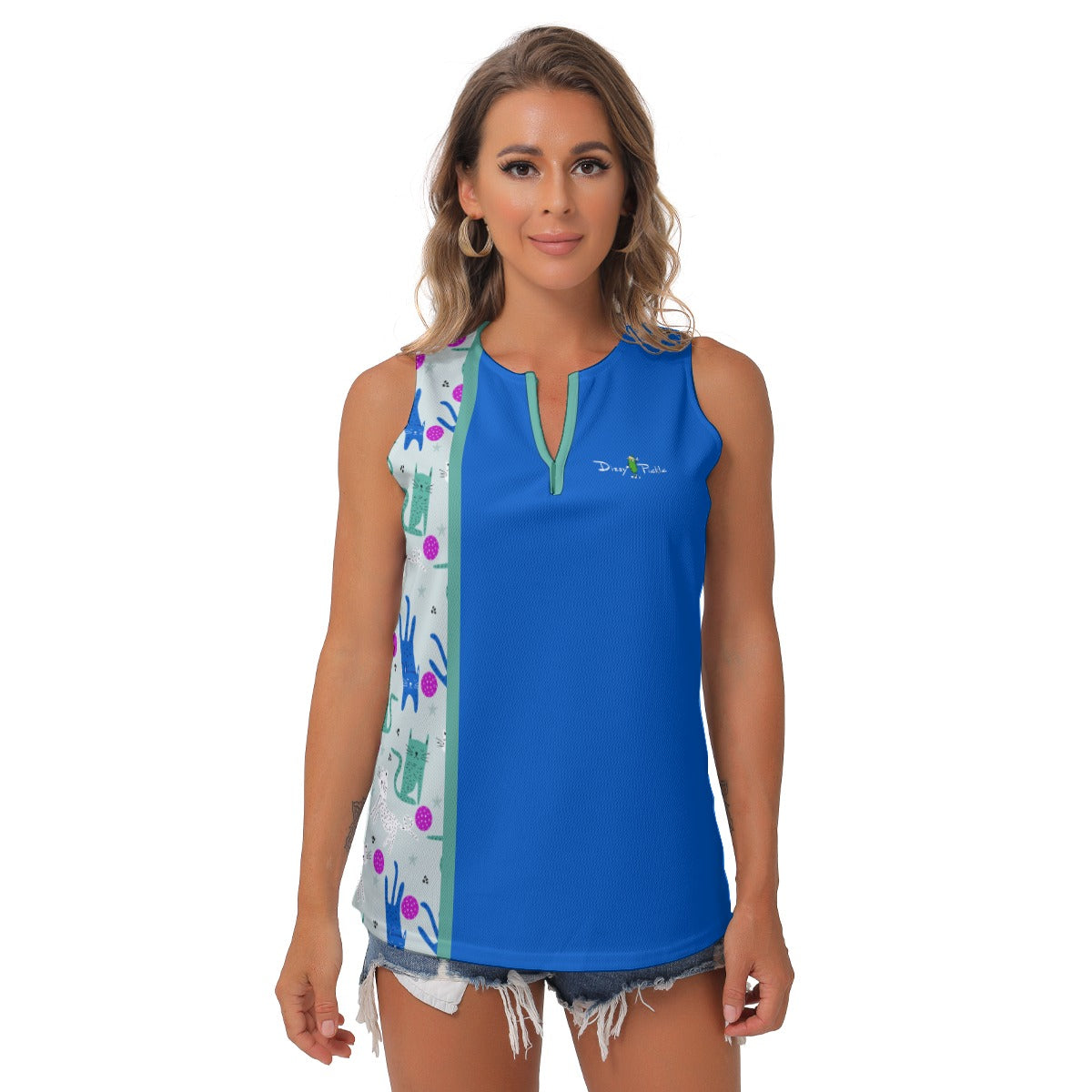 Dizzy Pickle GrayC Women's Pickleball Sleeveless V-Neck Top