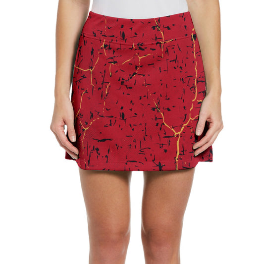 Dizzy Pickle Lynne Red Women's 17" Performance Pickleball Skort with Inner Shorts