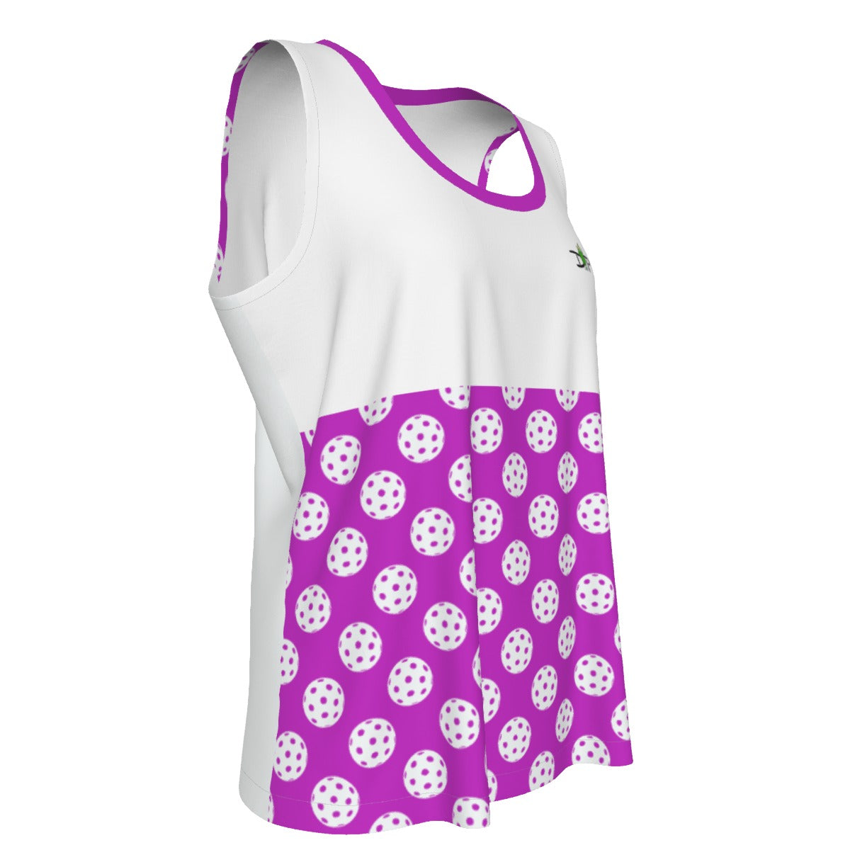 MEDIUM GrayC - Balls - Violet - Women's Pickleball Sports Tank by Dizzy Pickle